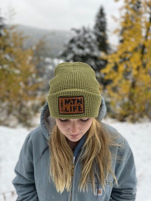 Furnace Waffle Beanie Stealth Green